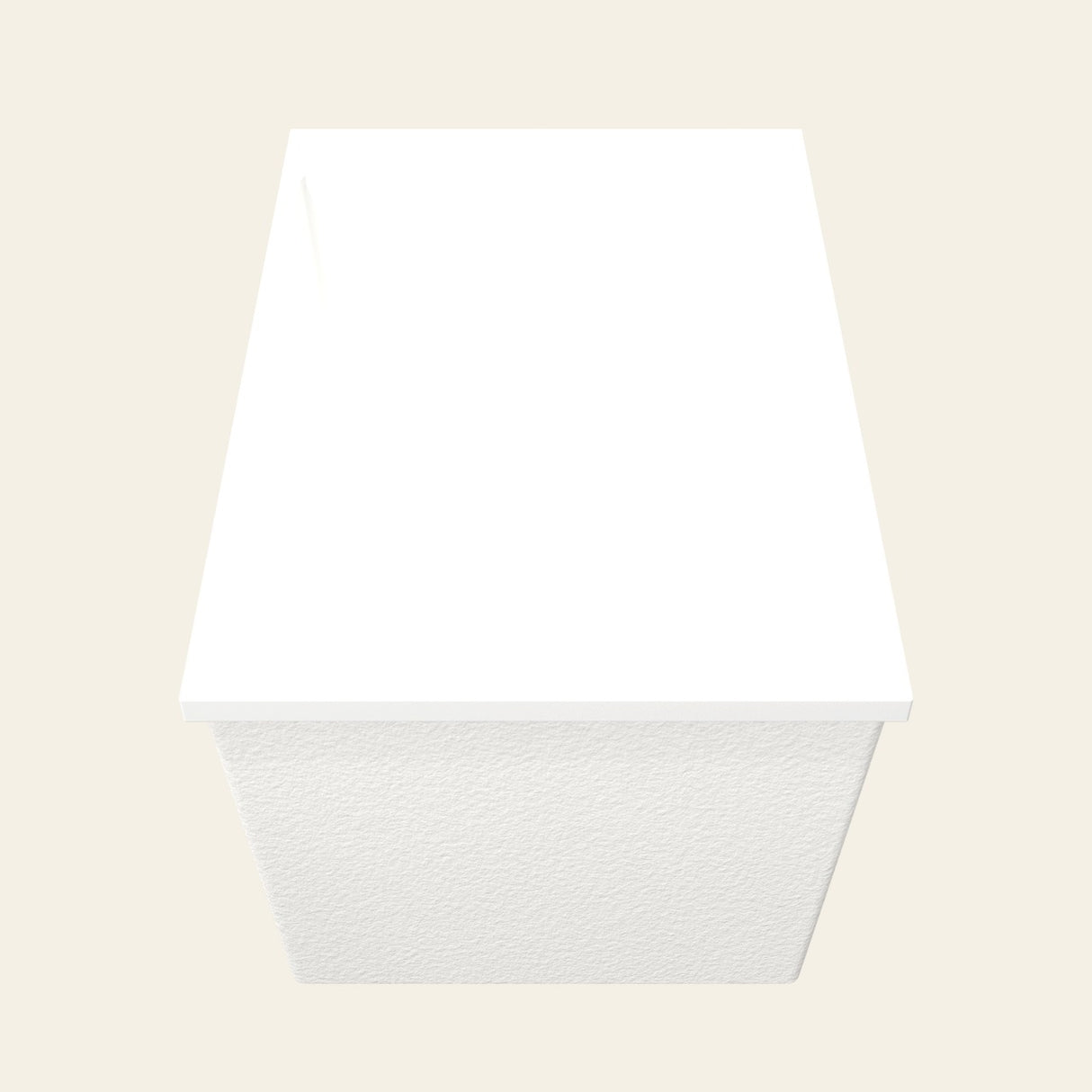 Omnitub Sheer 1000 deep soaking tub in white — End view