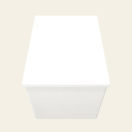 Omnitub Sheer 1000 deep soaking tub in white — End view