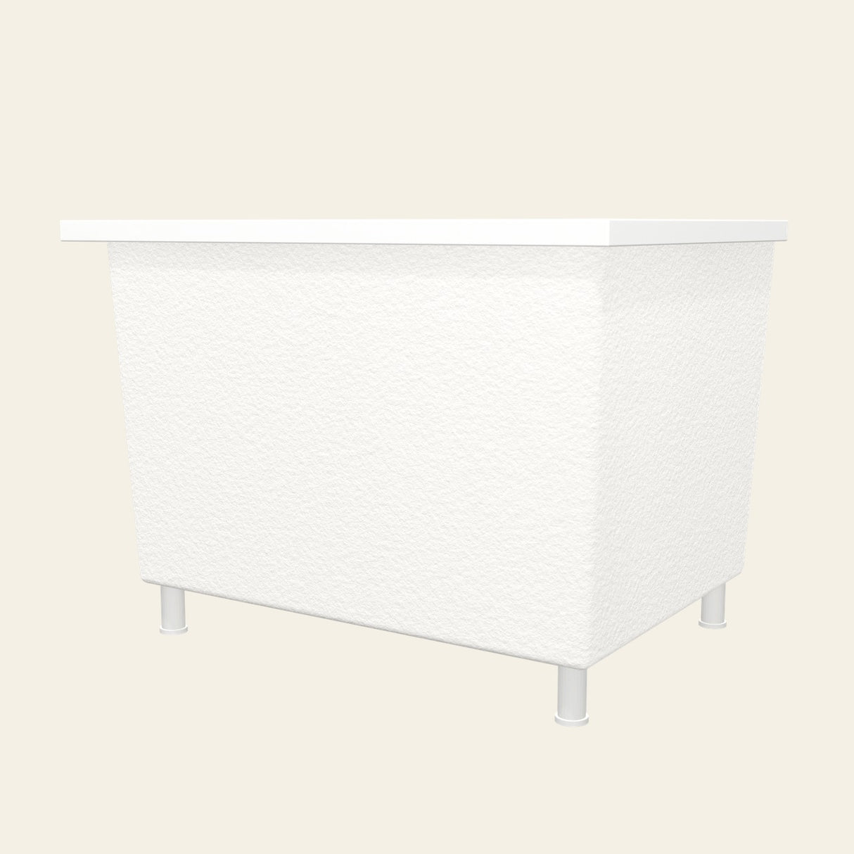 Omnitub Sheer 1000 deep soaking tub in white with feet — Low hero