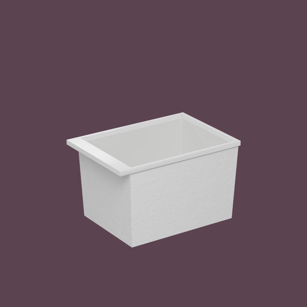Omnitub Sheer – 1000 × 700 Deep Soaking Tub – 600mm Depth — side three-quarter [render:ext3q:nofeet] [bg:deepaub]