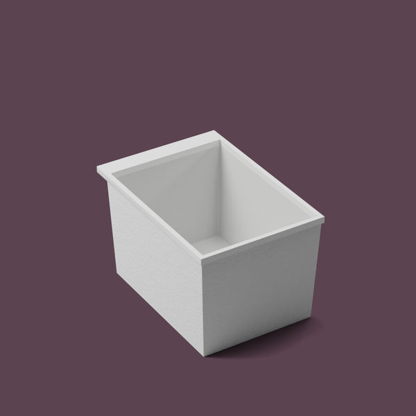 Omnitub Sheer – 1000 × 700 Deep Soaking Tub – 600mm Depth — three-quarter [render:quarter:nofeet] [bg:deepaub]