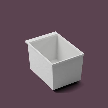 Omnitub Sheer – 1000 × 700 Deep Soaking Tub – 600mm Depth — three-quarter on the feet kit [render:quarter:feet] [bg:deepaub]