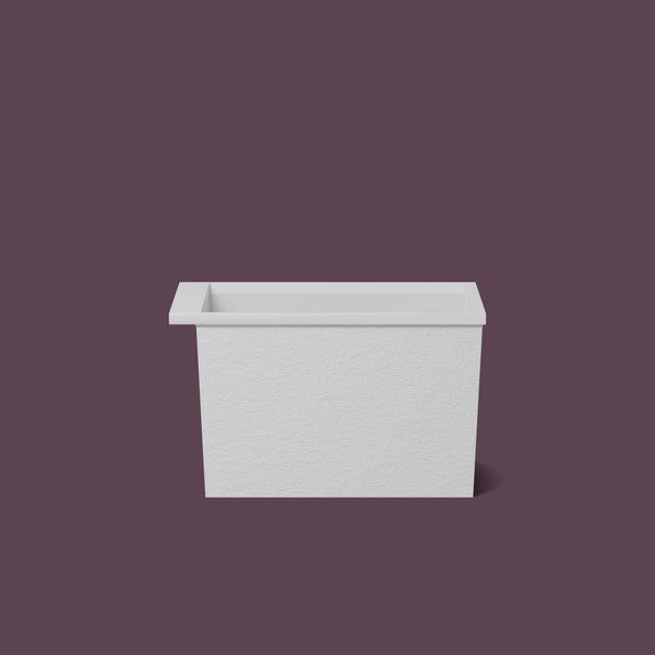 Omnitub Sheer – 1000 × 700 Deep Soaking Tub – 600mm Depth — side elevation [render:sideon:nofeet] [bg:deepaub]