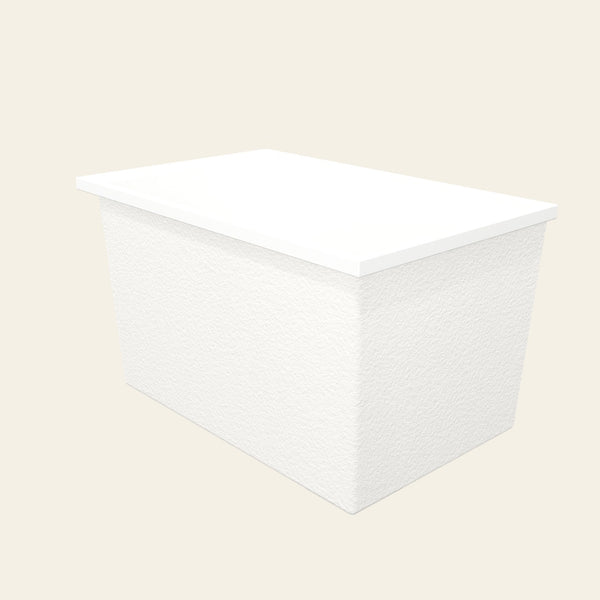 Omnitub Sheer 1100 deep soaking tub in white — Three-quarter
