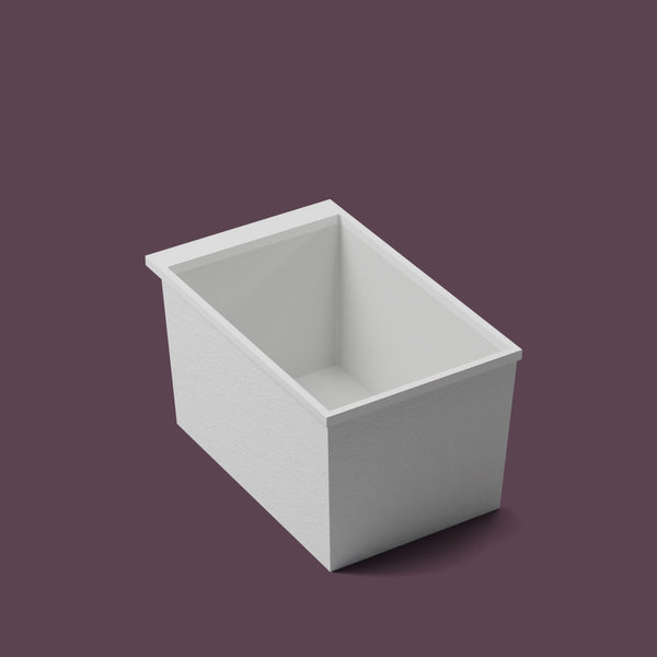 Omnitub Sheer – 1100 × 700 Deep Soaking Tub – 600mm Depth — three-quarter [render:quarter:nofeet] [bg:deepaub]