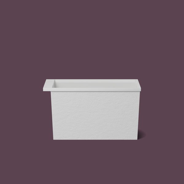 Omnitub Sheer – 1100 × 700 Deep Soaking Tub – 600mm Depth — side elevation [render:sideon:nofeet] [bg:deepaub]