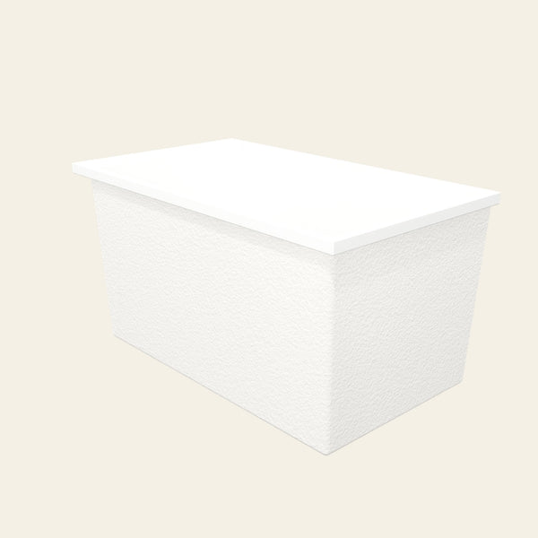 Omnitub Sheer 1200 deep soaking tub in white — Three-quarter