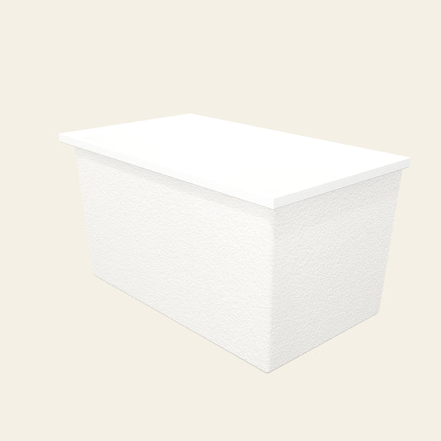 Omnitub Sheer 1200 deep soaking tub in white — Three-quarter