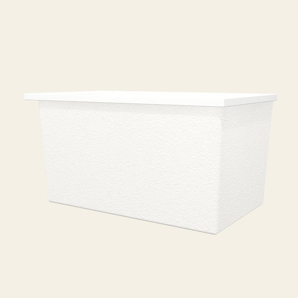 Omnitub Sheer 1200 deep soaking tub in white — Low hero
