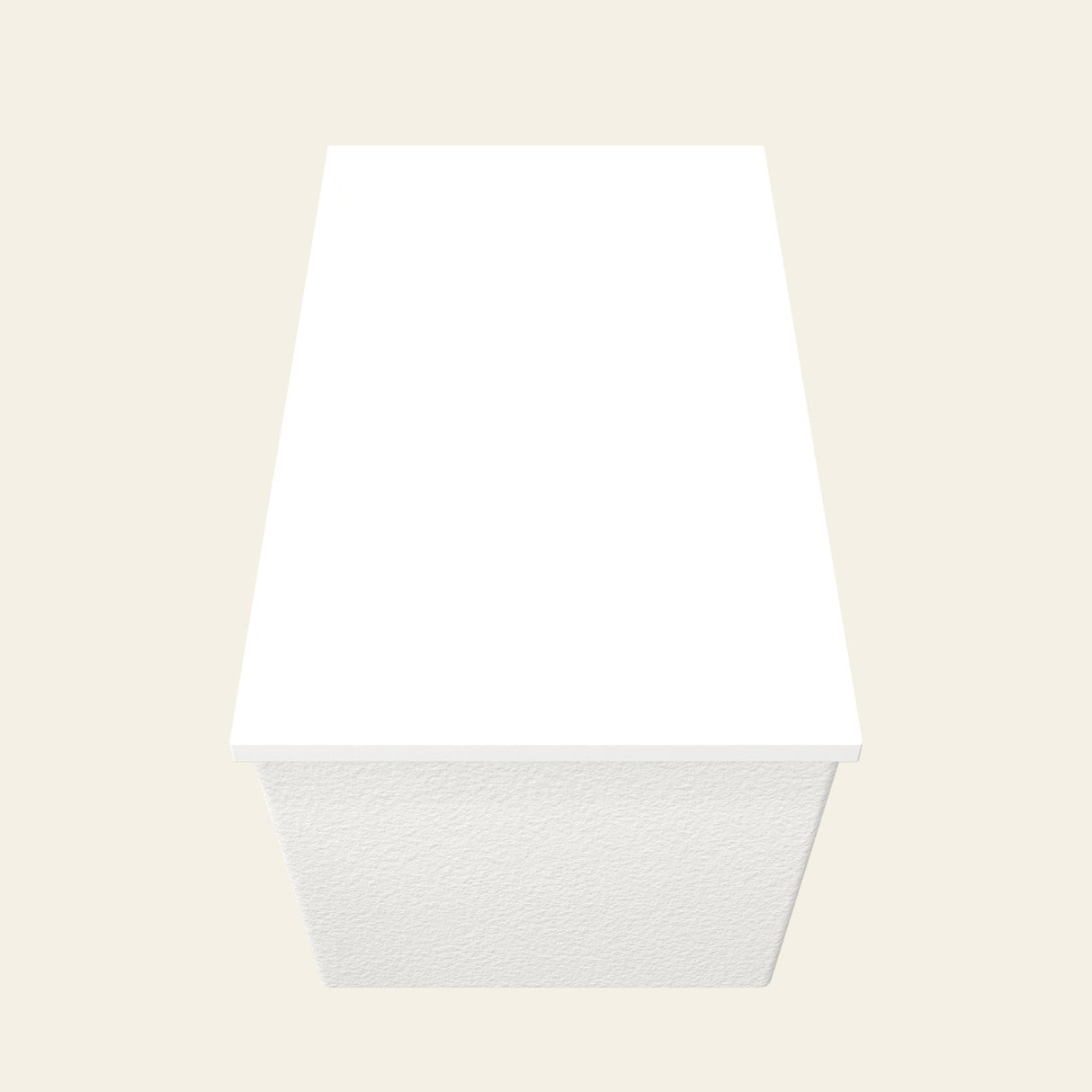 Omnitub Sheer 1200 deep soaking tub in white — End view