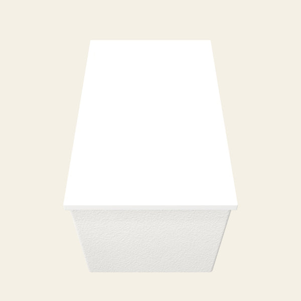 Omnitub Sheer 1200 deep soaking tub in white — End view