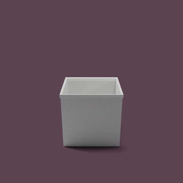Omnitub Sheer – 1200 × 700 Deep Soaking Tub – 600mm Depth — end elevation [render:endelev:nofeet] [bg:deepaub]