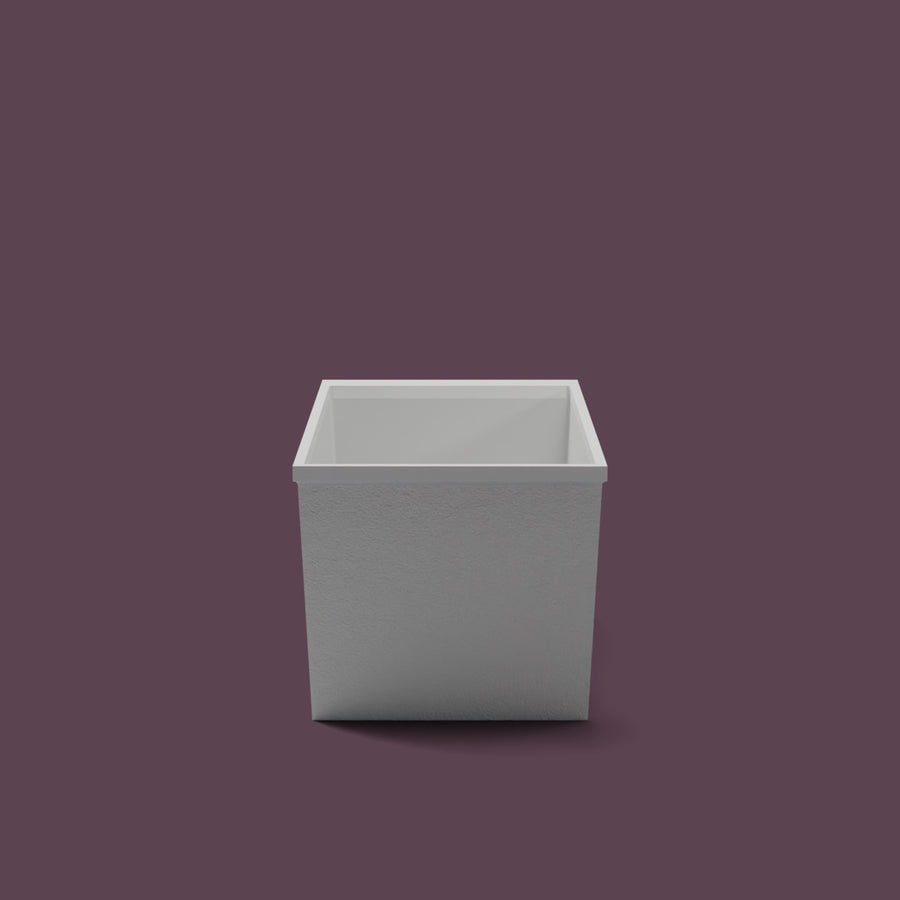 Omnitub Sheer – 1200 × 700 Deep Soaking Tub – 600mm Depth — end elevation