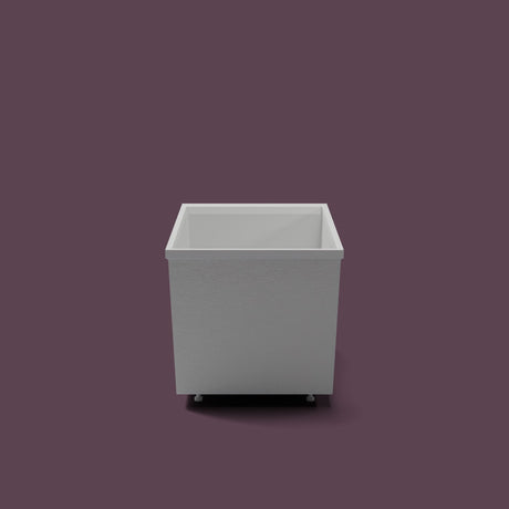 Omnitub Sheer – 1200 × 700 Deep Soaking Tub – 600mm Depth — end elevation on the feet kit [render:endelev:feet] [bg:deepaub]