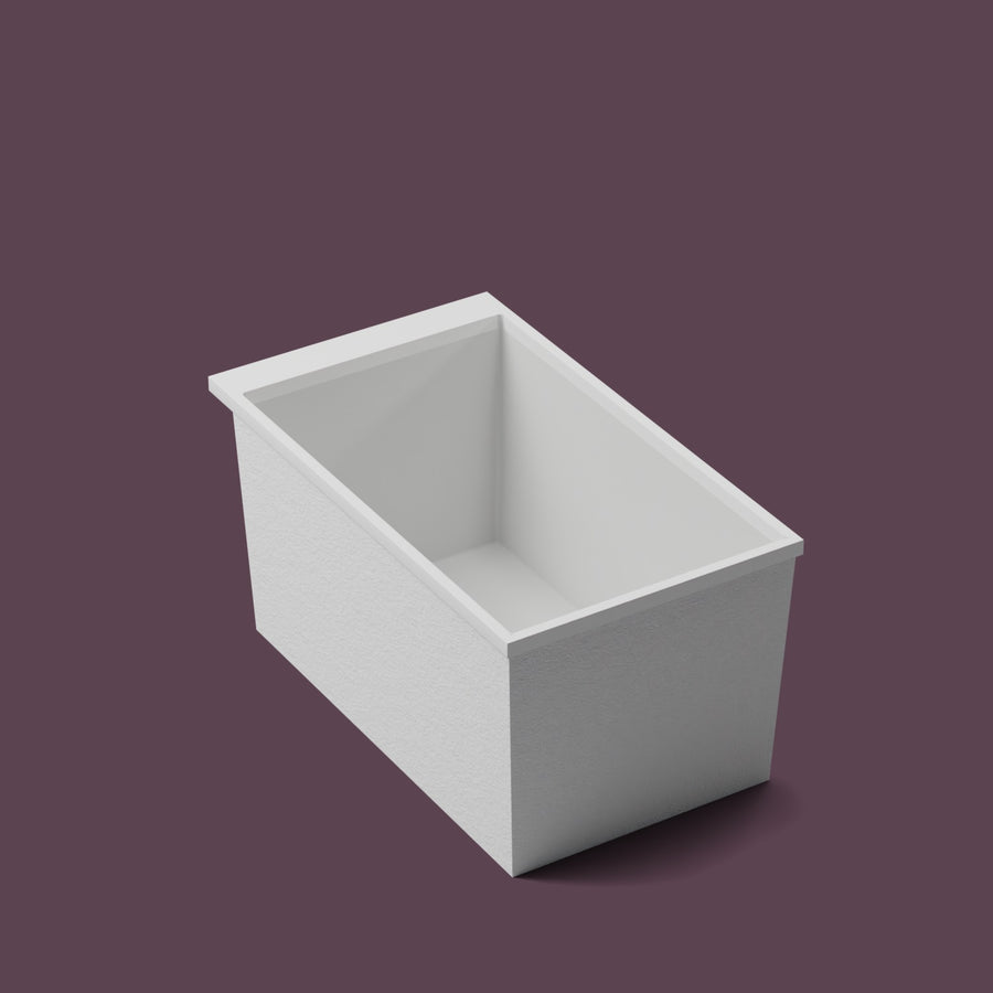 Omnitub Sheer – 1200 × 700 Deep Soaking Tub – 600mm Depth — three-quarter