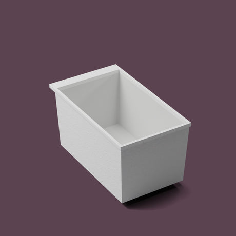 Omnitub Sheer – 1200 × 700 Deep Soaking Tub – 600mm Depth — three-quarter on the feet kit [render:quarter:feet] [bg:deepaub]