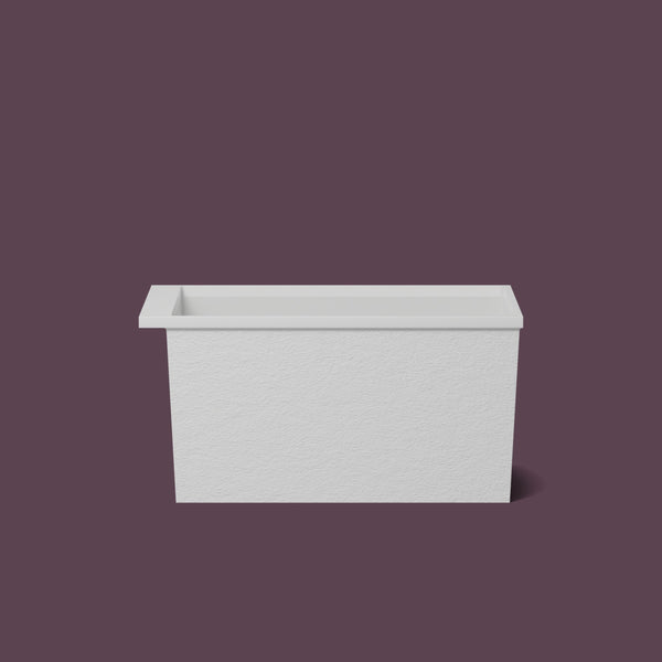 Omnitub Sheer – 1200 × 700 Deep Soaking Tub – 600mm Depth — side elevation [render:sideon:nofeet] [bg:deepaub]