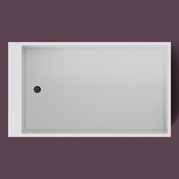 Omnitub Sheer – 1200 × 700 Deep Soaking Tub – 600mm Depth — from above [render:topdown:nofeet] [bg:deepaub]