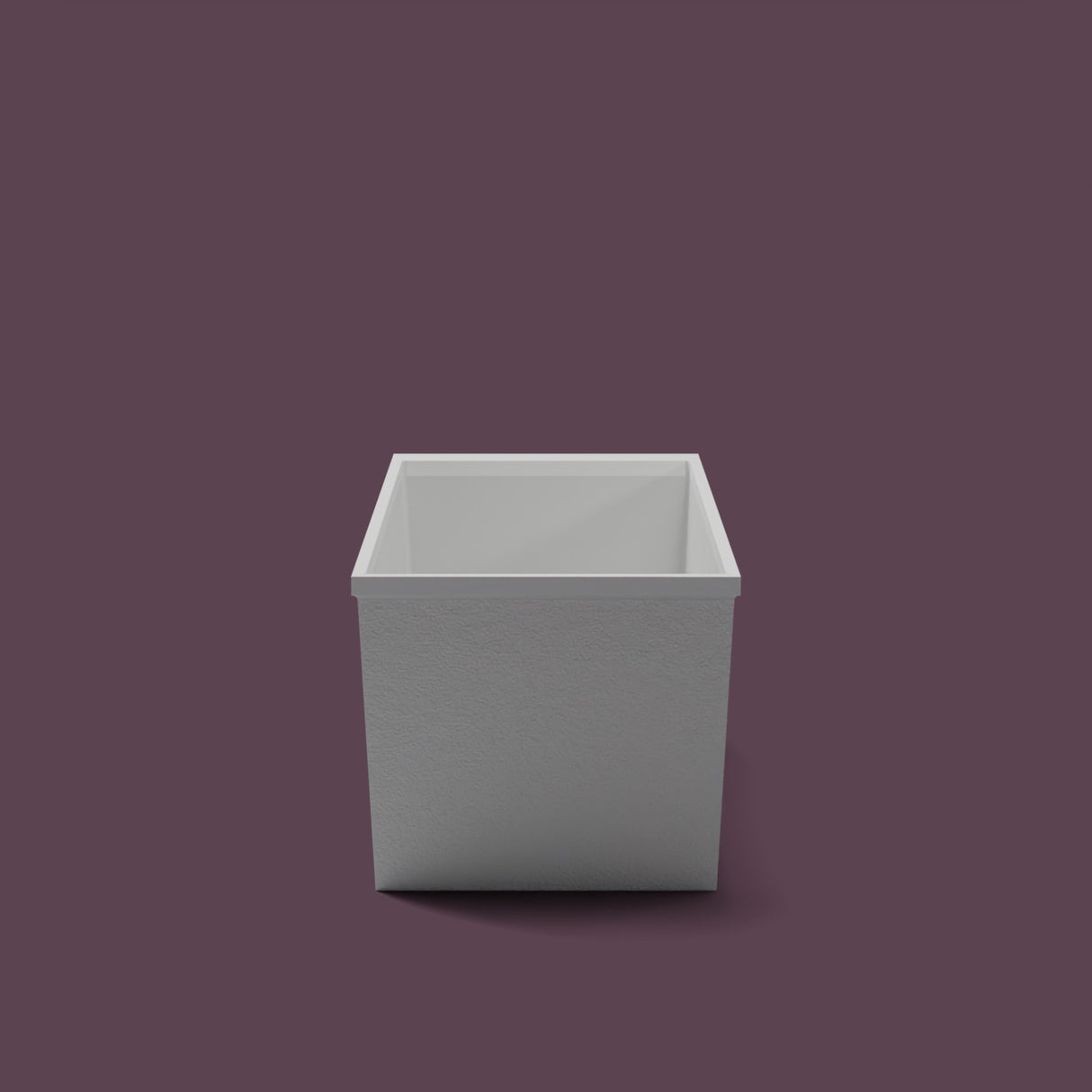 Omnitub Sheer 1400 – 1400 × 700 Deep Soaking Tub – 600mm Depth — end elevation [render:endelev:nofeet] [bg:deepaub]