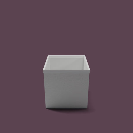 Omnitub Sheer 1400 – 1400 × 700 Deep Soaking Tub – 600mm Depth — end elevation [render:endelev:nofeet] [bg:deepaub]