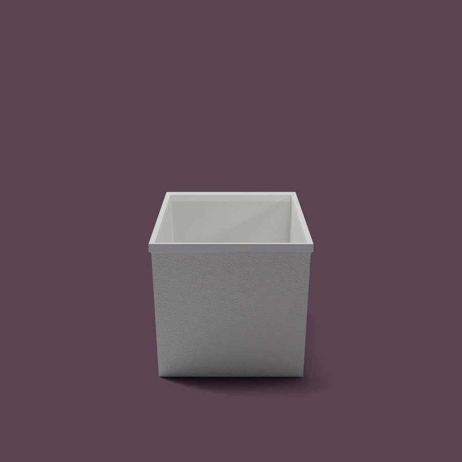 Omnitub Sheer 1400 – 1400 × 700 Deep Soaking Tub – 600mm Depth — end elevation