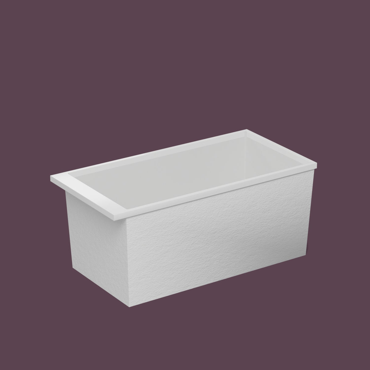Omnitub Sheer 1400 – 1400 × 700 Deep Soaking Tub – 600mm Depth — side three-quarter [render:ext3q:nofeet] [bg:deepaub]