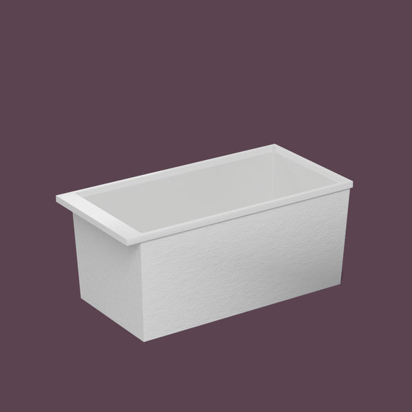 Omnitub Sheer 1400 – 1400 × 700 Deep Soaking Tub – 600mm Depth — side three-quarter [render:ext3q:nofeet] [bg:deepaub]