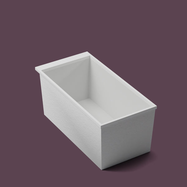 Omnitub Sheer 1400 – 1400 × 700 Deep Soaking Tub – 600mm Depth — three-quarter [render:quarter:nofeet] [bg:deepaub]