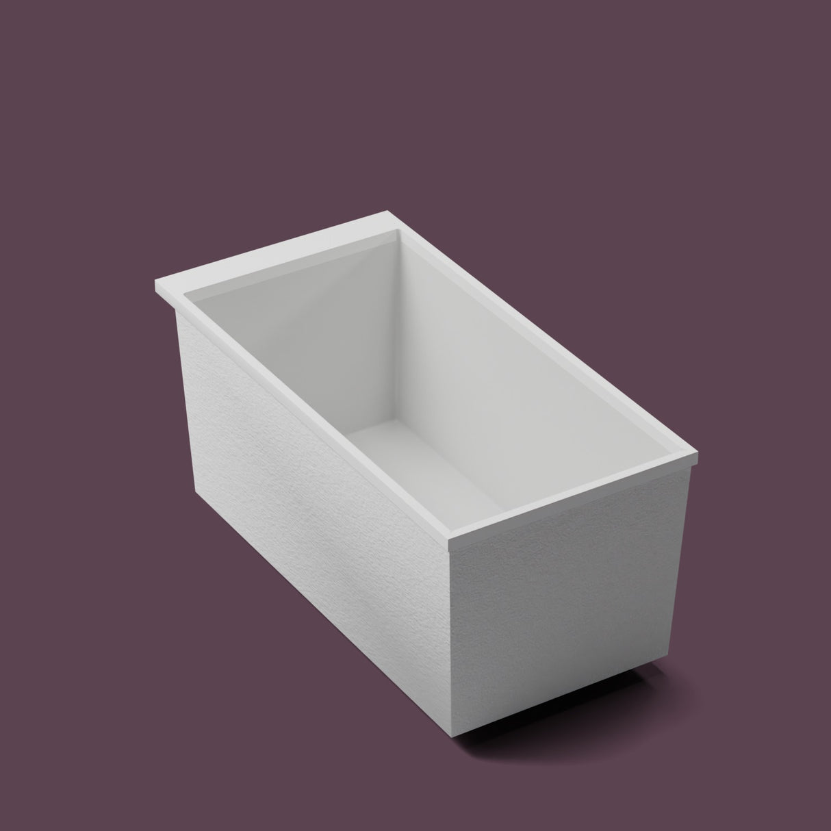 Omnitub Sheer 1400 – 1400 × 700 Deep Soaking Tub – 600mm Depth — three-quarter on the feet kit [render:quarter:feet] [bg:deepaub]