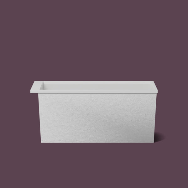Omnitub Sheer 1400 – 1400 × 700 Deep Soaking Tub – 600mm Depth — side elevation [render:sideon:nofeet] [bg:deepaub]