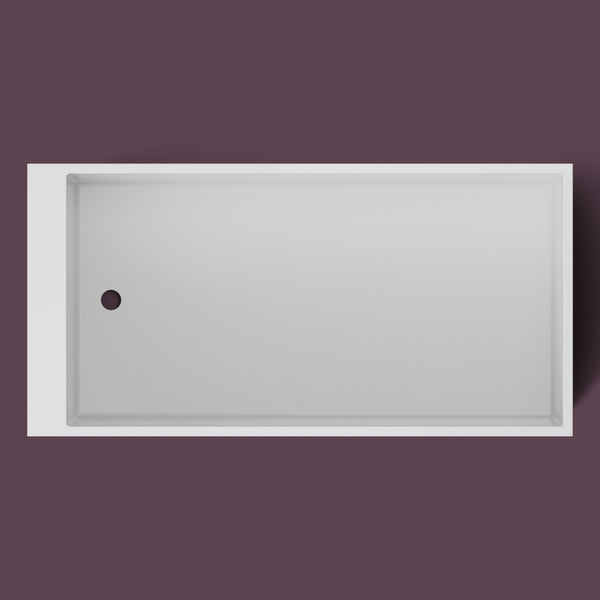 Omnitub Sheer 1400 – 1400 × 700 Deep Soaking Tub – 600mm Depth — from above [render:topdown:nofeet] [bg:deepaub]