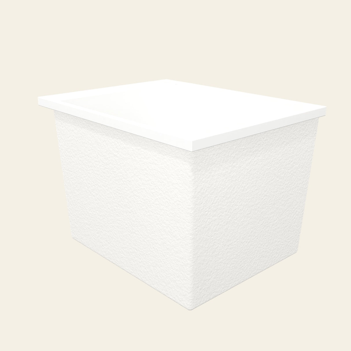 Omnitub Sheer 900 deep soaking tub in white — Three-quarter