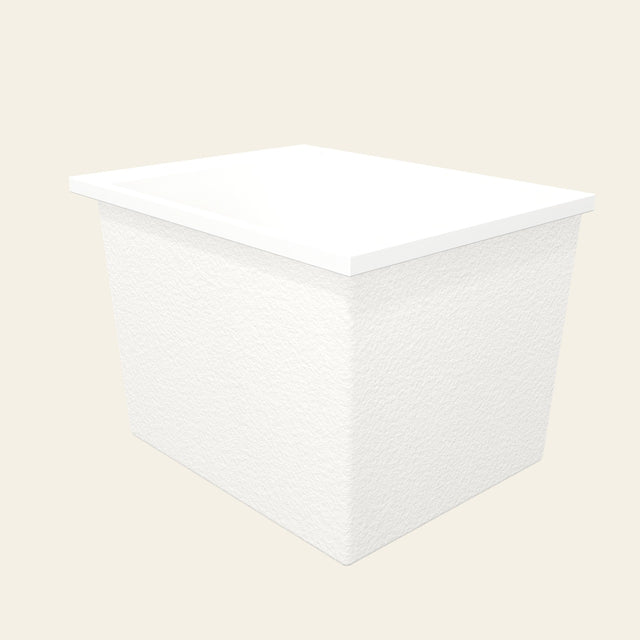 Omnitub Sheer 900 deep soaking tub in white — Three-quarter