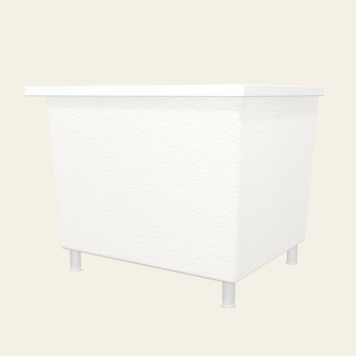 Omnitub Sheer 900 deep soaking tub in white with feet — Low hero