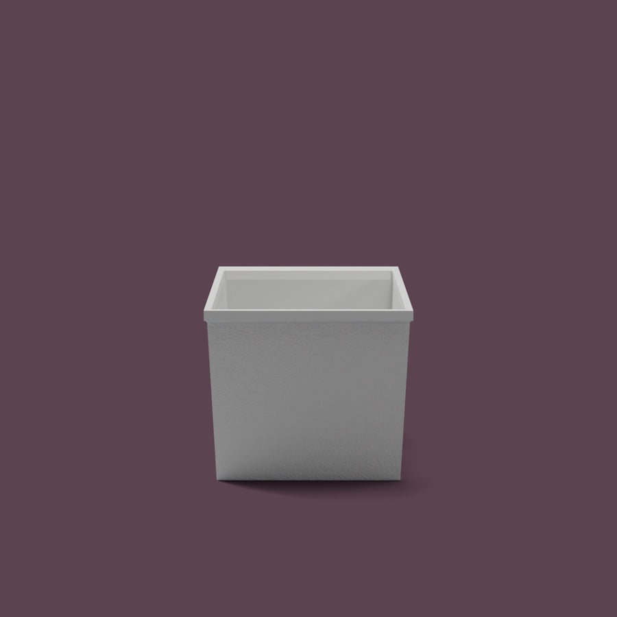 Omnitub Sheer – 900 × 700 Deep Soaking Tub – 600mm Depth — end elevation