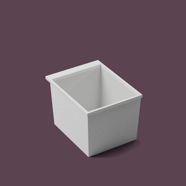 Omnitub Sheer – 900 × 700 Deep Soaking Tub – 600mm Depth — three-quarter [render:quarter:nofeet] [bg:deepaub]