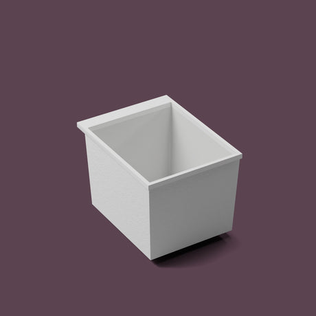 Omnitub Sheer – 900 × 700 Deep Soaking Tub – 600mm Depth — three-quarter on the feet kit [render:quarter:feet] [bg:deepaub]