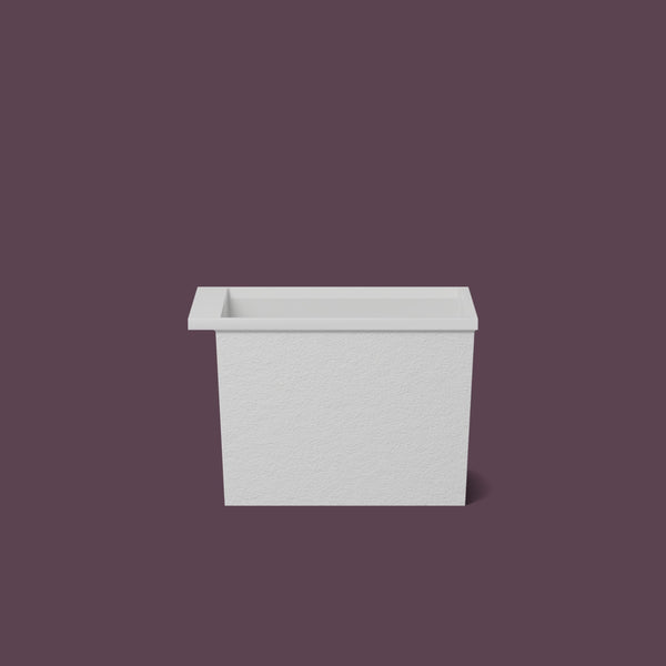 Omnitub Sheer – 900 × 700 Deep Soaking Tub – 600mm Depth — side elevation [render:sideon:nofeet] [bg:deepaub]