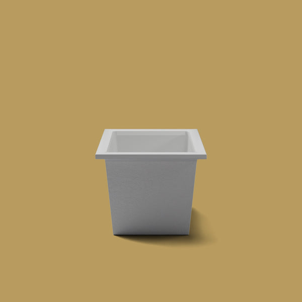 1050 x 750 Deep Soaking Tub – 600mm Depth – Rectangular – Omnitub — end elevation [render:endelev:nofeet] [bg:brass]