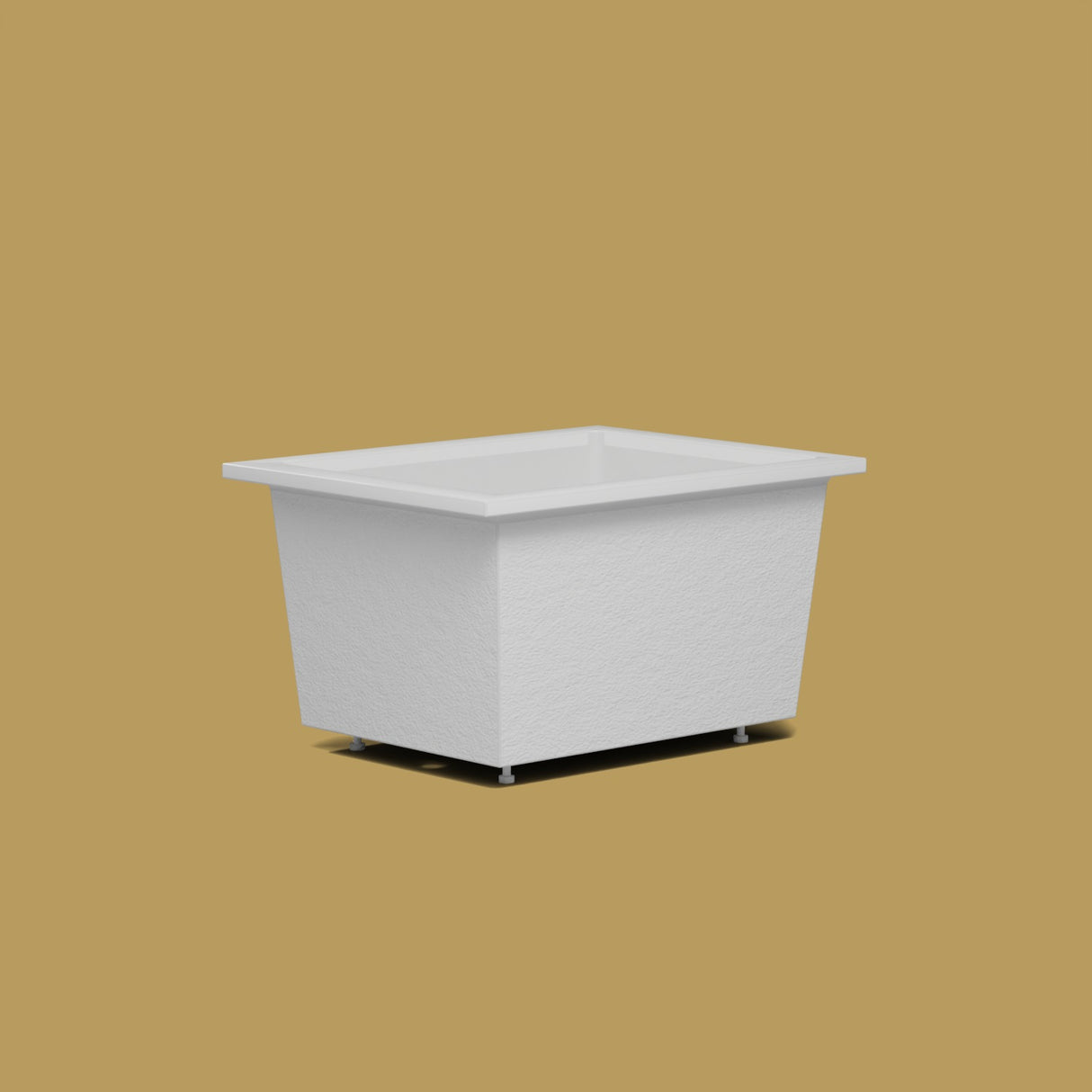 1150 x 900 Deep Soaking Tub – 600mm Depth – Rectangular – Omnitub — low corner on the feet kit [render:lowcorner:feet] [bg:brass]