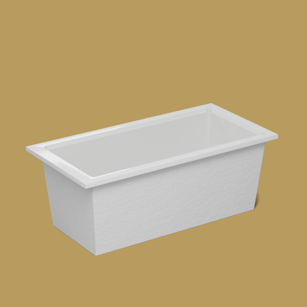1600 x 800 Deep Soaking Tub – 600mm Depth – Rectangular – Omnitub — side three-quarter [render:ext3q:nofeet] [bg:brass]