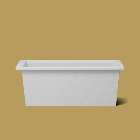 1600 x 800 Deep Soaking Tub – 600mm Depth – Rectangular – Omnitub — side elevation [render:sideon:nofeet] [bg:brass]