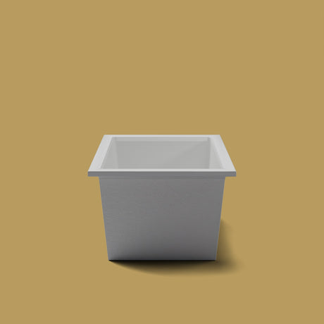 1400 x 900 Deep Soaking Tub – 600mm Depth – Rectangular – Omnitub — end elevation [render:endelev:nofeet] [bg:brass]