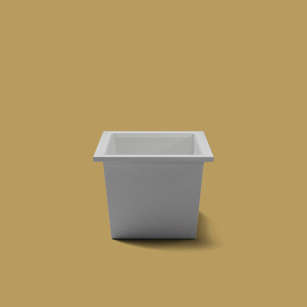 1050 x 800 Deep Soaking Tub – 600mm Depth – Rectangular – Omnitub — end elevation [render:endelev:nofeet] [bg:brass]