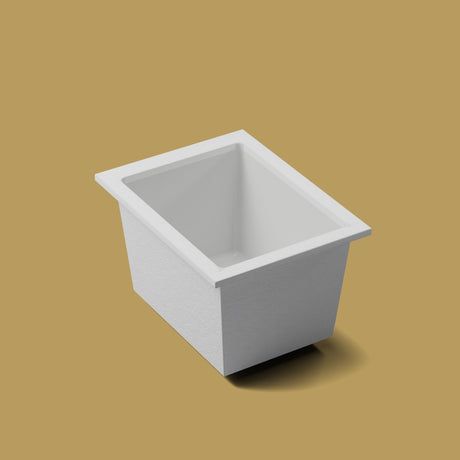 1050 x 800 Deep Soaking Tub – 600mm Depth – Rectangular – Omnitub — three-quarter on the feet kit [render:quarter:feet] [bg:brass]