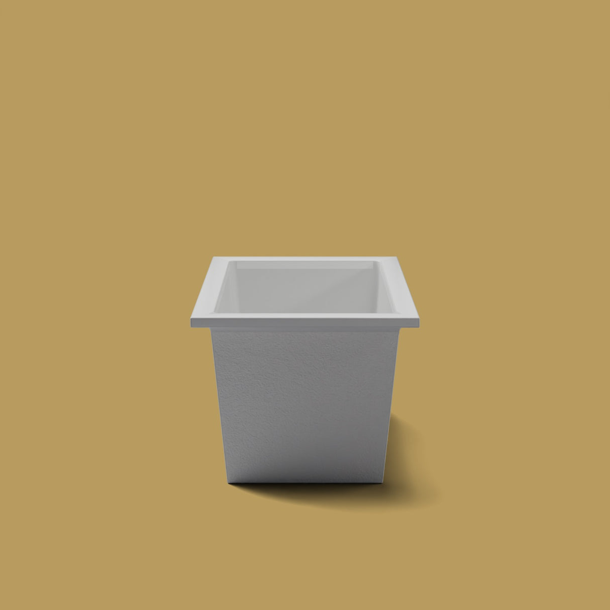 1250 x 750 Deep Soaking Tub – 600mm Depth – Rectangular – Omnitub — end elevation [render:endelev:nofeet] [bg:brass]