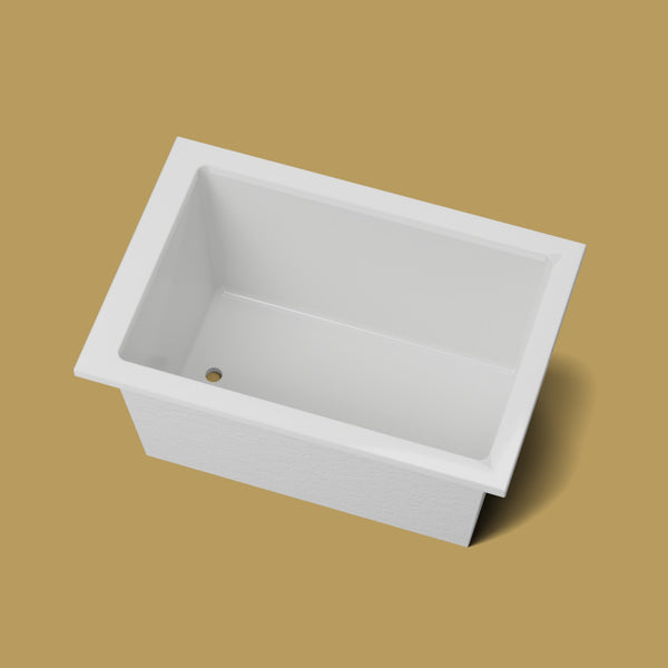 1250 x 850 Deep Soaking Tub – 600mm Depth – Rectangular – Omnitub — looking in [render:lookin:nofeet] [bg:brass]