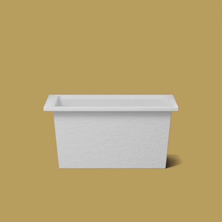 1250 x 850 Deep Soaking Tub – 600mm Depth – Rectangular – Omnitub — side elevation