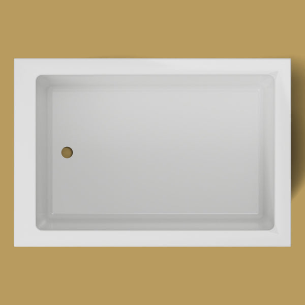 1250 x 850 Deep Soaking Tub – 600mm Depth – Rectangular – Omnitub — from above [render:topdown:nofeet] [bg:brass]