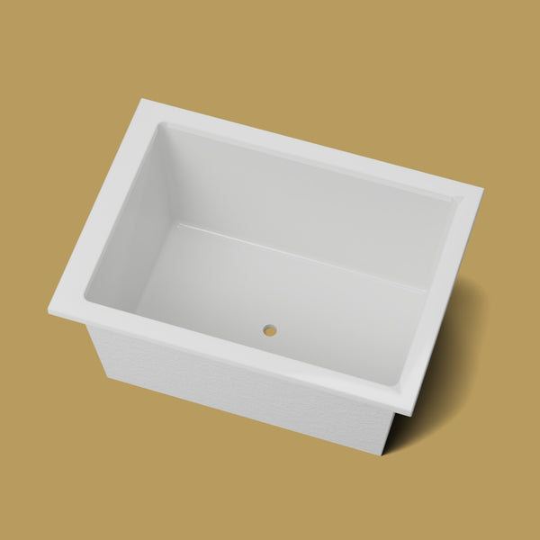 1300 x 950 Deep Soaking Tub – 600mm Depth – Rectangular – Omnitub — looking in [render:lookin:nofeet] [bg:brass]